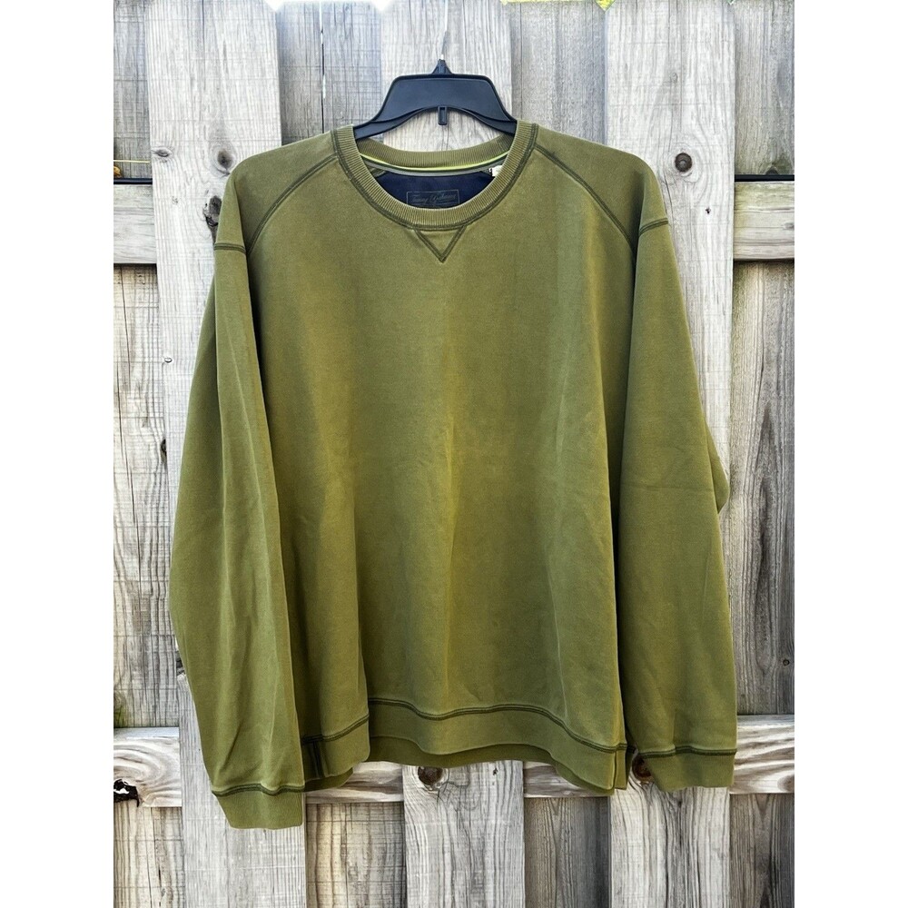 Tommy Bahama Men’s 100% Pima Cotton Relaxed Crewneck Sweatshirt XXL Green